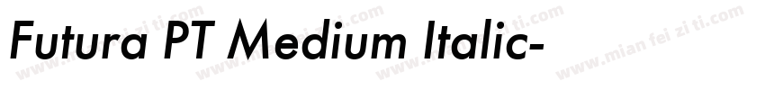Futura PT Medium Italic字体转换